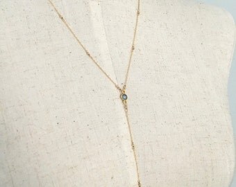 Santore Jewelry Long Labradorite Marquise Tassel Necklace main image 1
