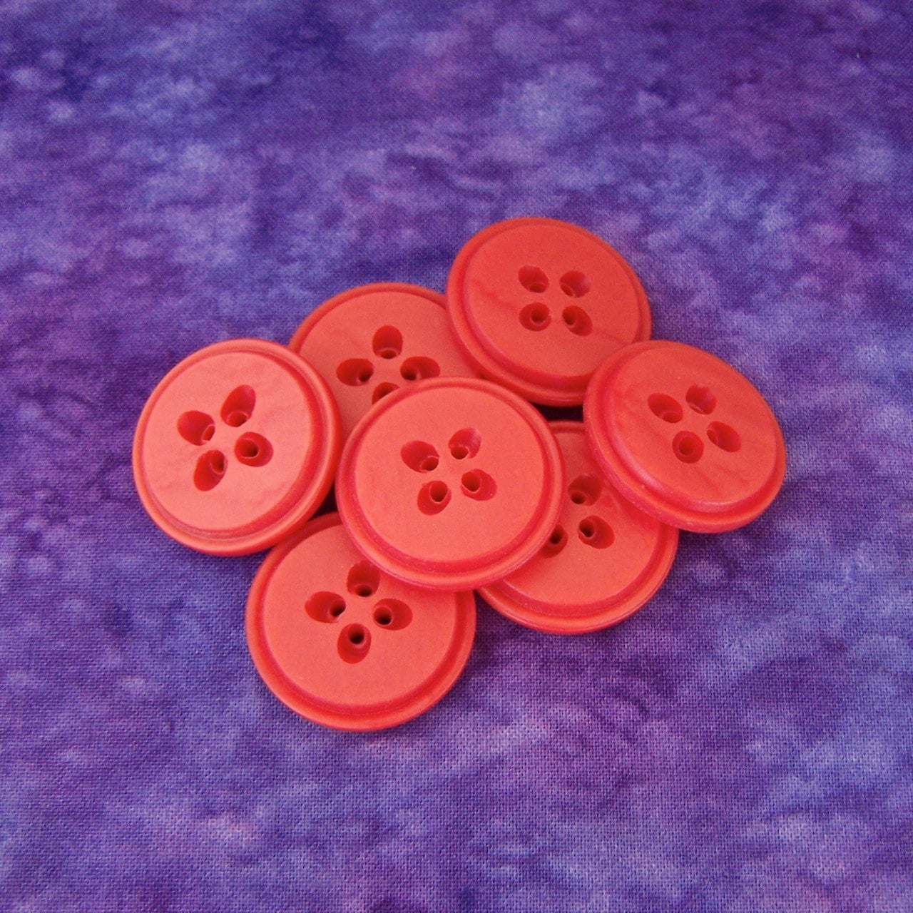 Red Sewing Buttons 27mm 1-1/16 inch Crimson Red Vintage