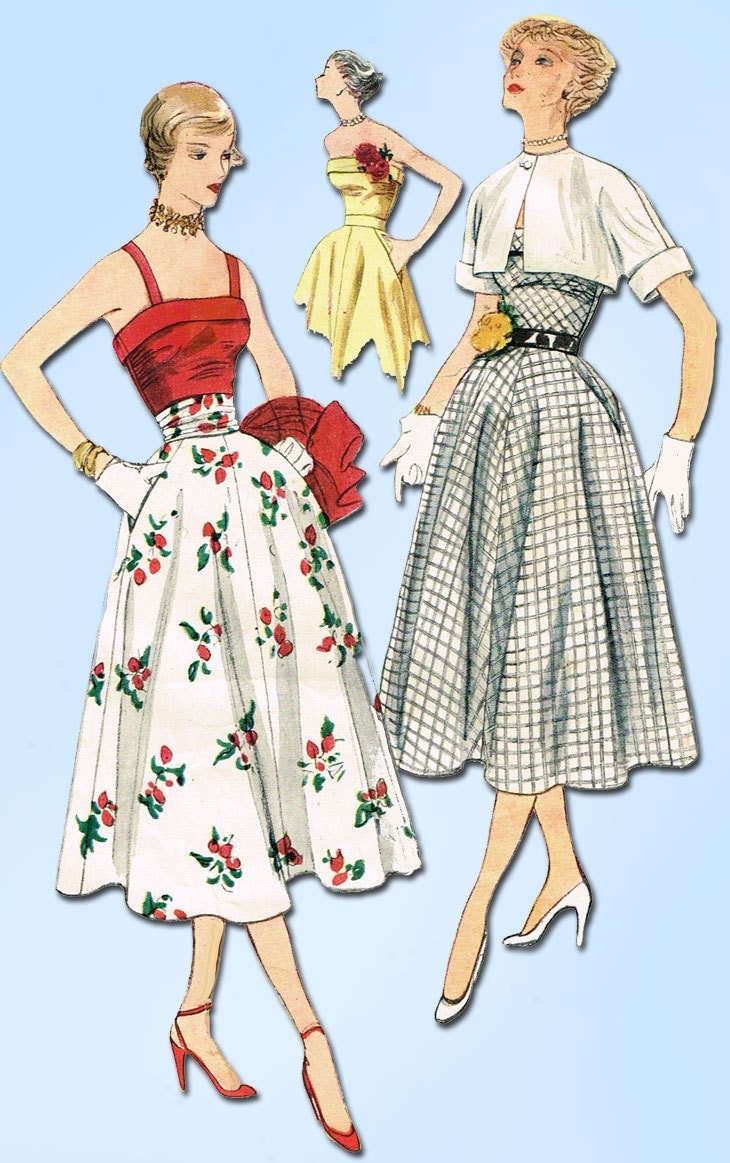 1950s Vintage Simplicity Sewing Pattern 3265 Uncut Misses Sun