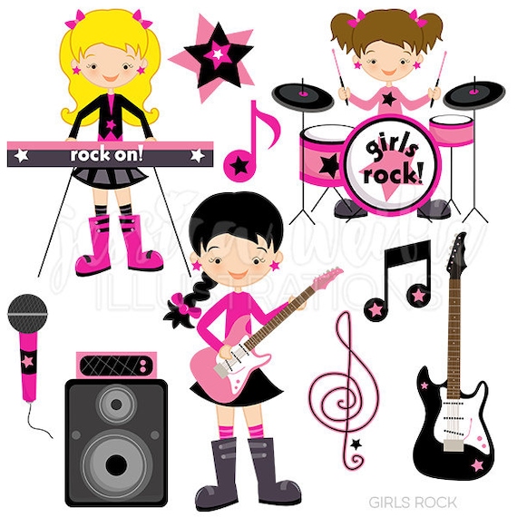 girl rockstar clipart - photo #15