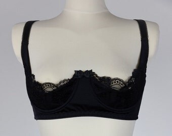 Lace Shelf Bra LUCY Quarter cup bra in many color combinations