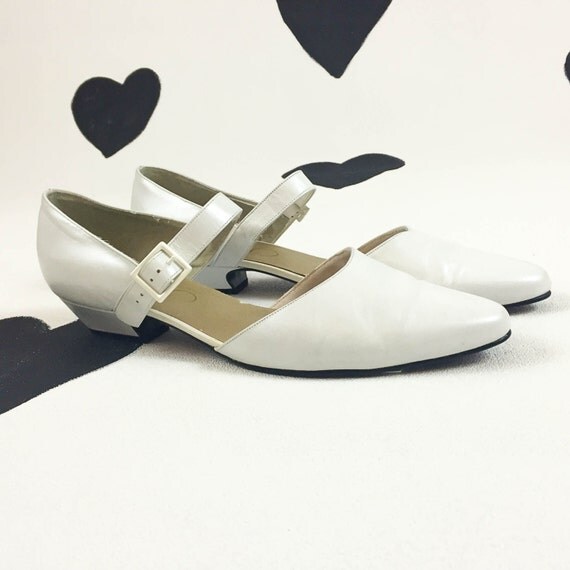 white mary janes flat