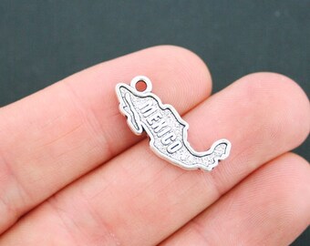 4 Mexico Charms Antique Silver Tone Map of Mexico 2 Sided - SC5213