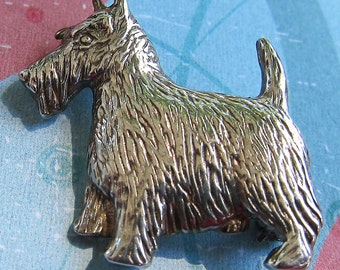 Sterling Silver Scotty Dog Pin Brooch