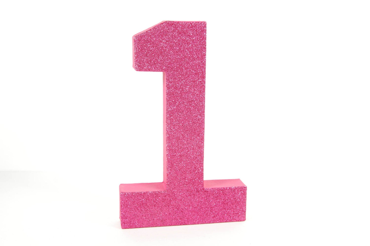 Pink Glitter Number 1 First Birthday Party Decor