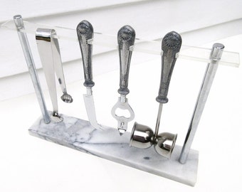 silver bartender tools set