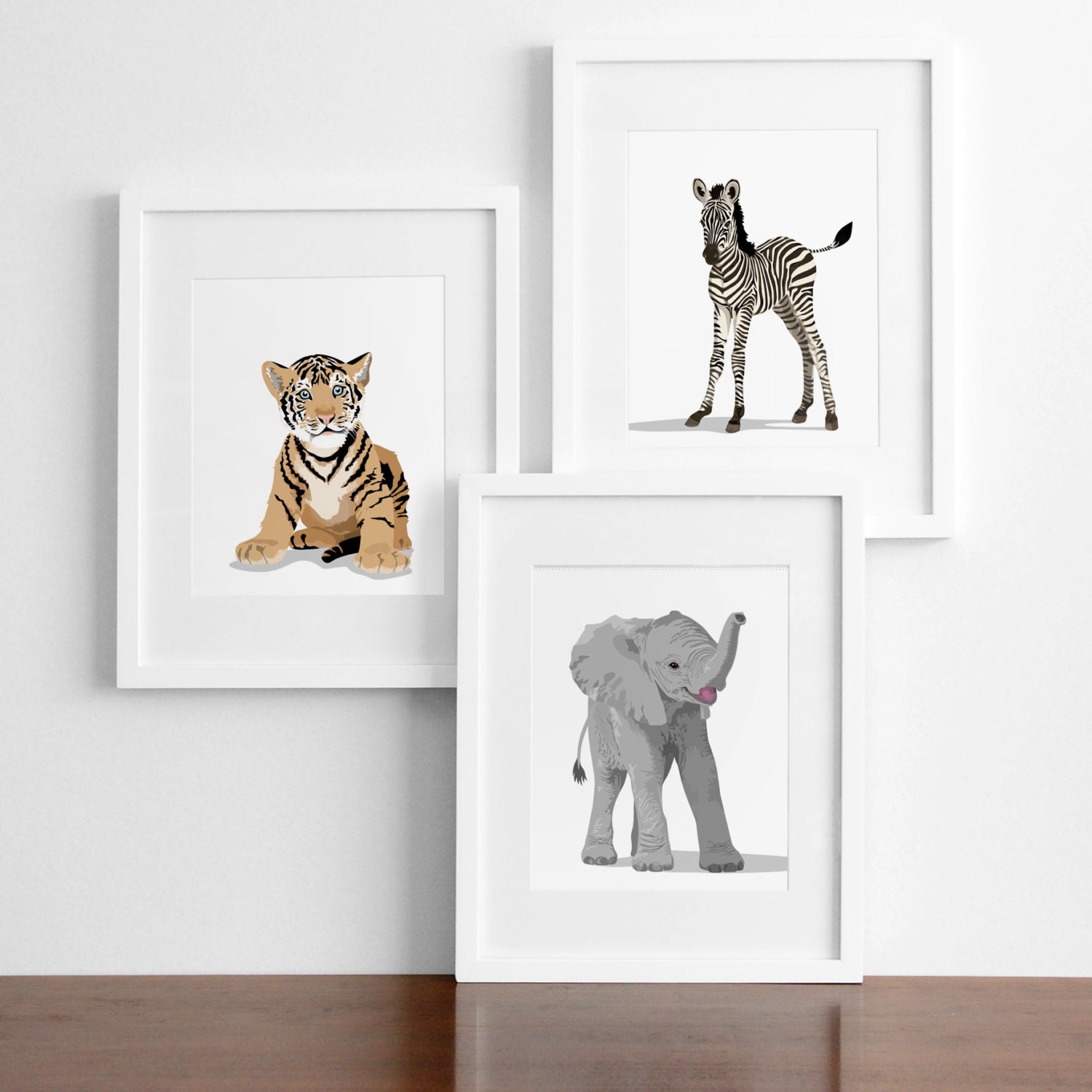 zoo animal nursery baby artwork baby jungle animal prints