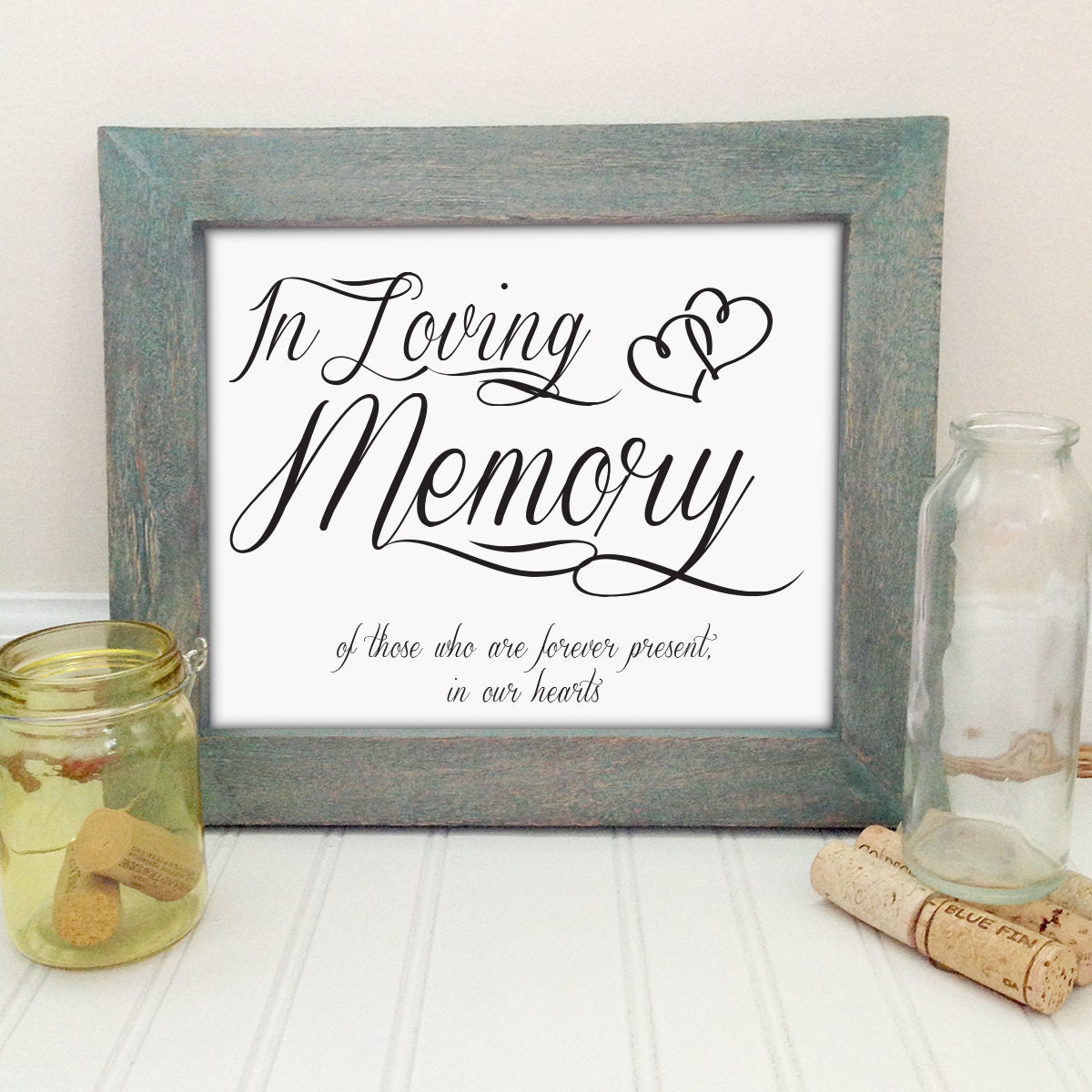 Printable in loving memory wedding sign memorial sign 8x10