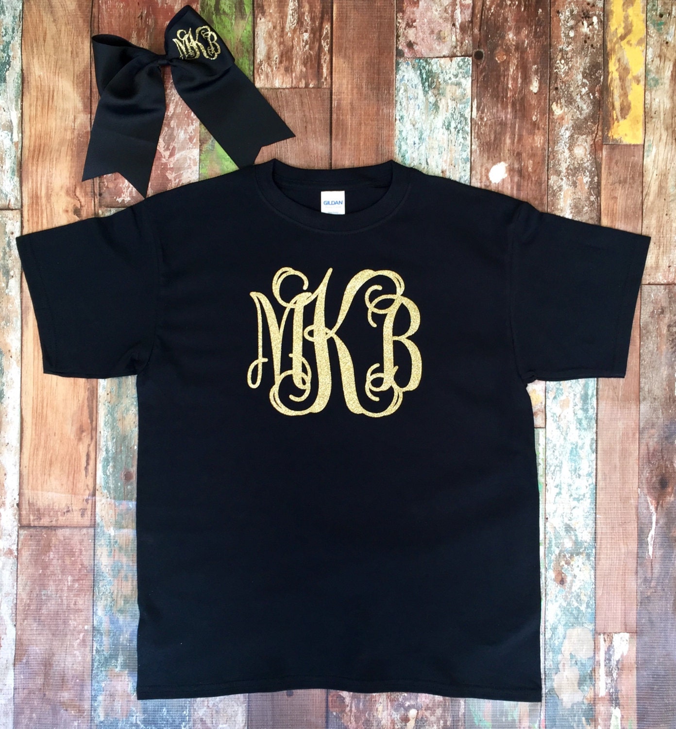 monogram initials on shirt