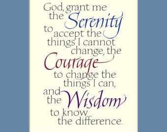 Serenity Prayer Wall Art serenity prayer | etsy Serenity Prayer Wall Art serenity prayer | etsy