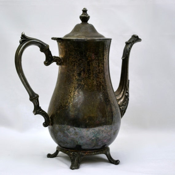 Silver Plate Teapot by International Silver Co by AtomicHostess
