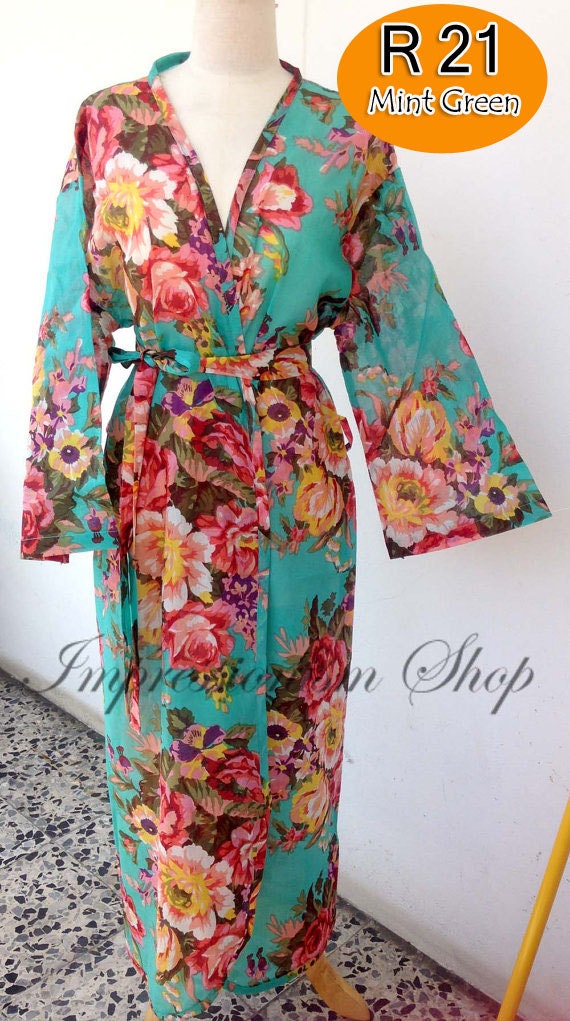 Ankle length Floral maternity robe for delivery Bridesmaids