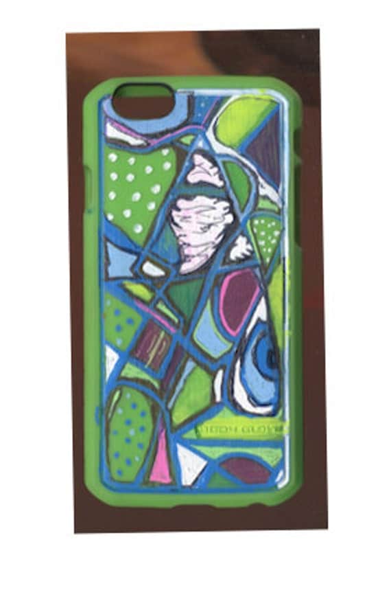 hand painted phone case by SixSoil on Etsy
