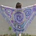 Hyacinth Freeform Crochet Shawl // Ooak Fiber Art Wrap