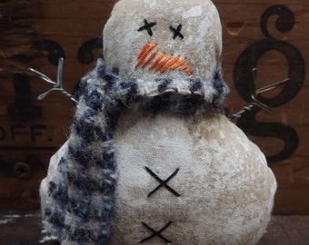 Primitive Snowman Christmas Ornament Snowman Decor Snowman Bowl Filler