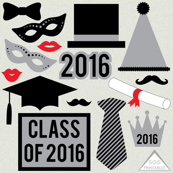 Graduation Photo Booth Props Printable 2016 | graduation photobooth props 2016 grad party by sosprintables Graduation Photo Booth Props Printable 2016 | graduation photobooth props 2016 grad party by sosprintables