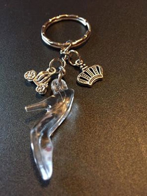 Glass Slipper Key Chain Cinderella Happily Ever After Fairy
