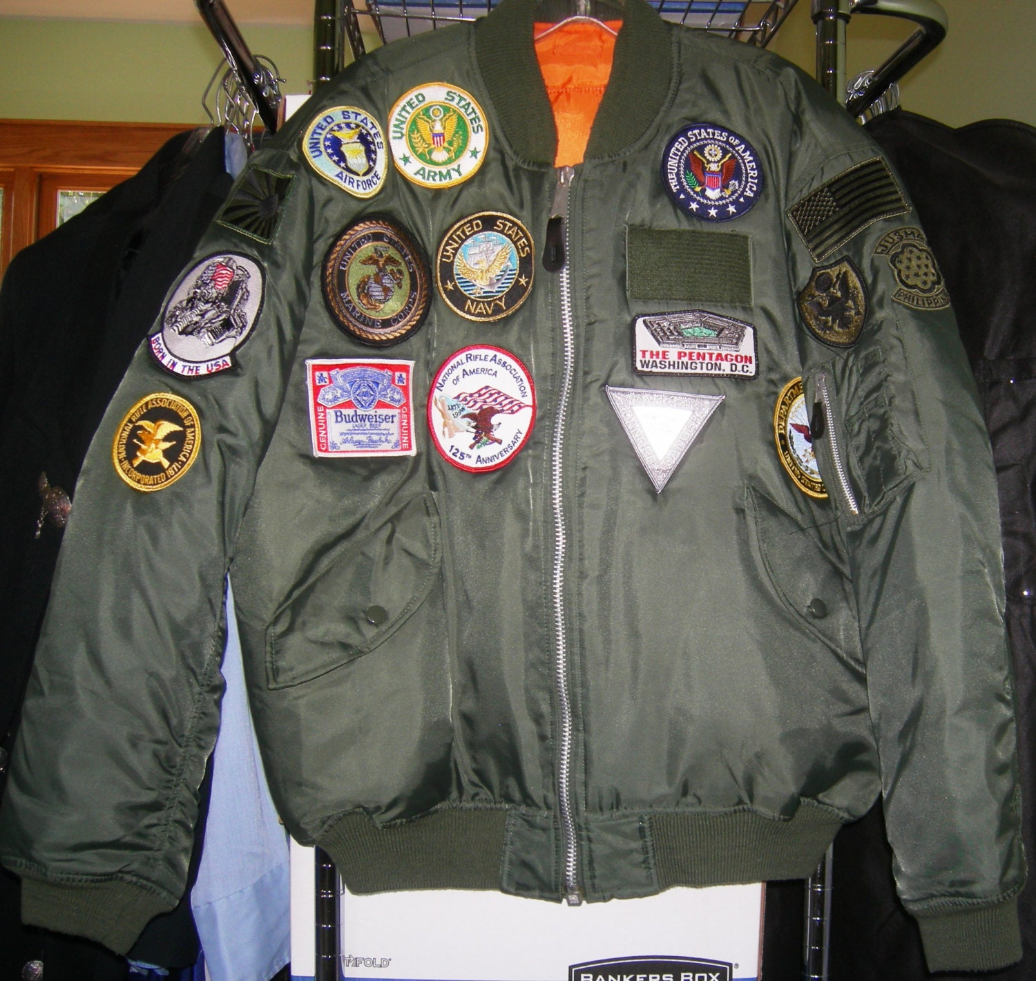 Vintage USAF Flight Jacket US Military Uniform Aviator AIR