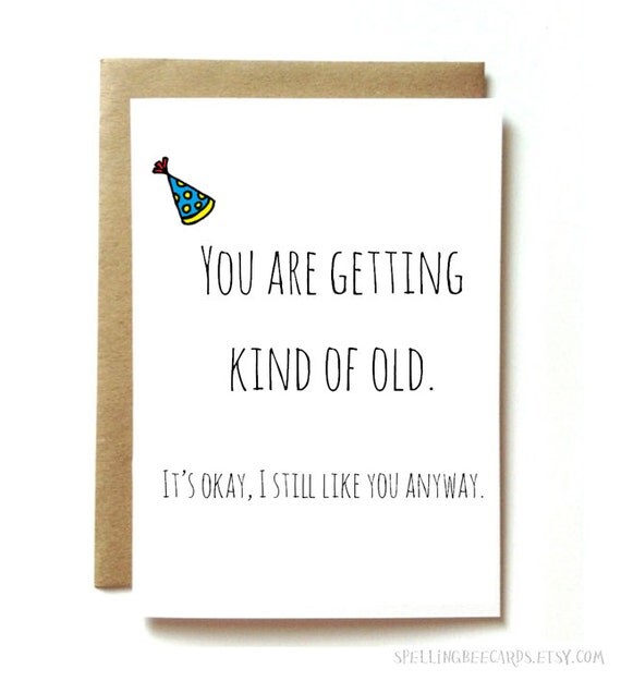 birthday card birthday card for older person Funny birthday