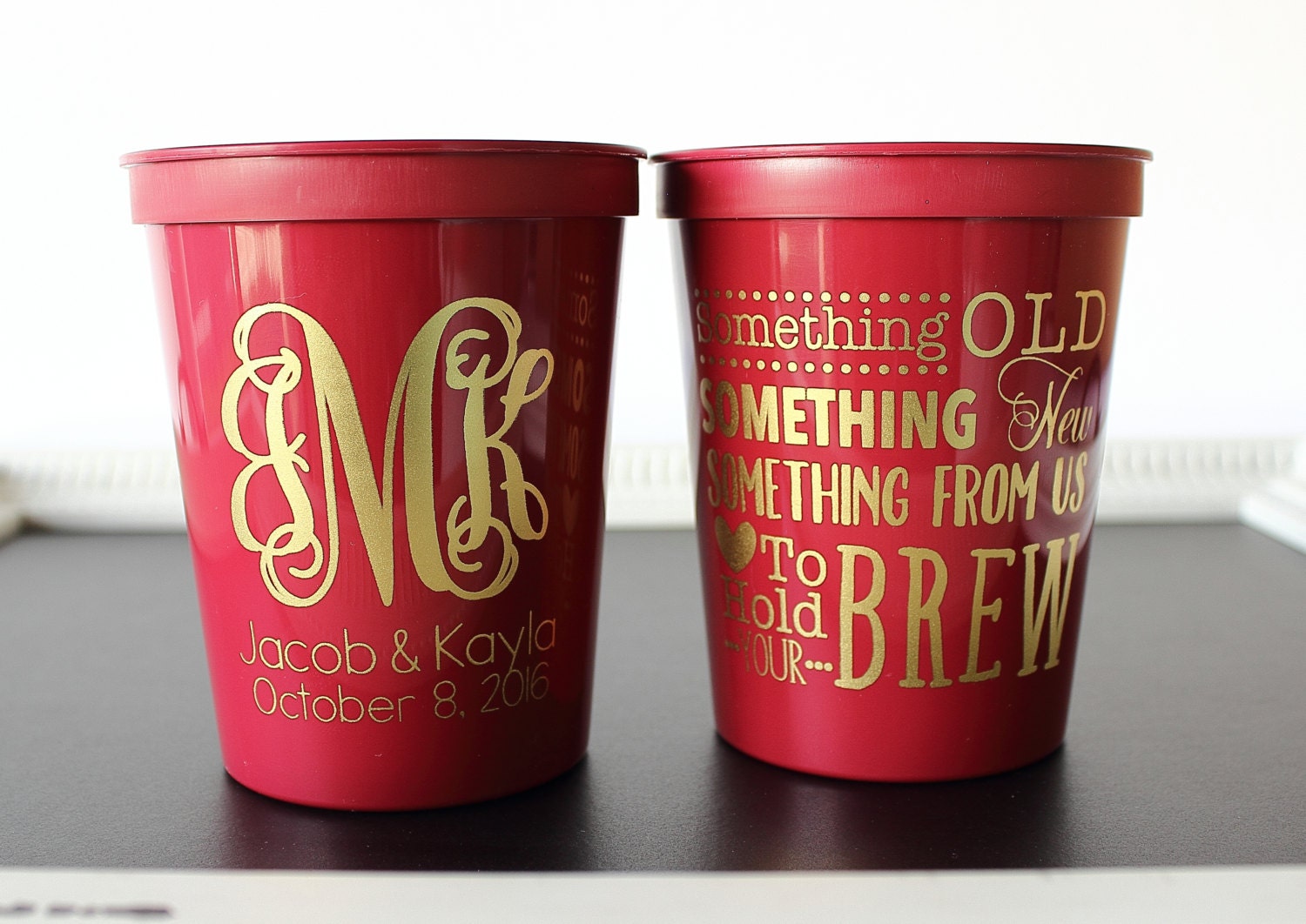 Personalized Cups Wedding Favor Cups Wedding by MailboxHappiness