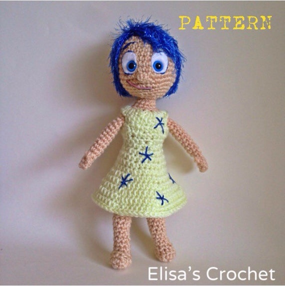 CROCHET PATTERN JOY Inside Out Disney Pixar movie Amigurumi