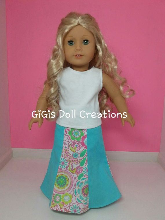 Items similar to 18 inch Doll Clothes, Flared Skirt fits American Girl