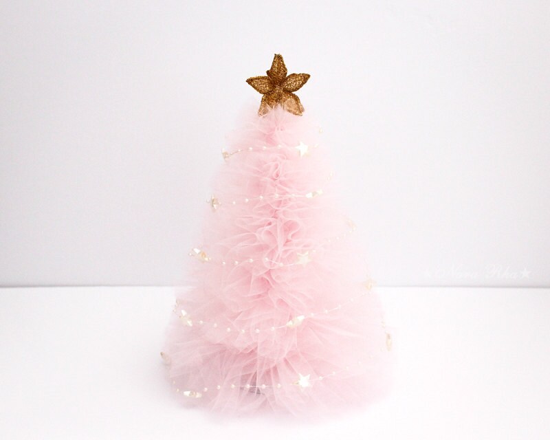 Tulle Christmas Tree Pink Christmas Tree Christmas by NaraRha
