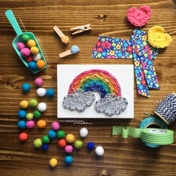 MADE TO ORDER String Art Mini Rainbow Sign