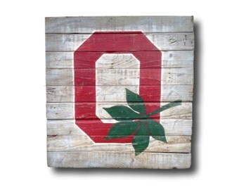 Ohio State Sign- Block O Sign- Graduation Gift- Dorm Decor- Housewarming Gift- Buckeye Wall Art- Man Cave Decor