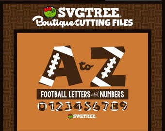 Football SVG Digital Alphabet Football Letters SVG Commercial Free Cricut Files Silhouette Files Digital Cut Files Cut File Bundle
