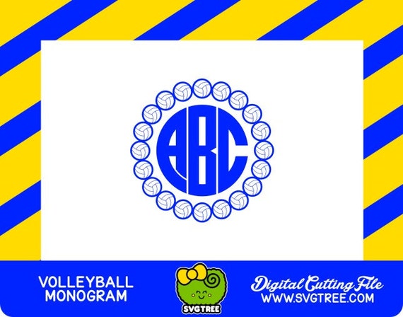 Download Volleyball SVG Volleyball Monogram Volleyball Decor SVG by ...