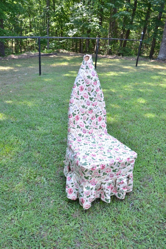 Vintage Sewing Chair Chest Box Storage Converted Ironing Board