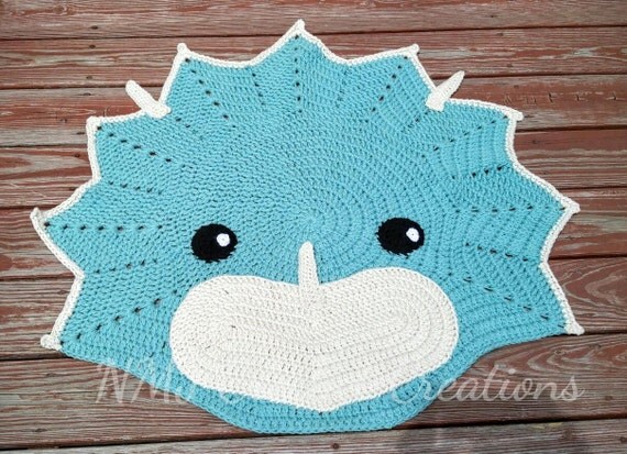 Crochet Dinosaur Rug Nursery rug Dino Rug
