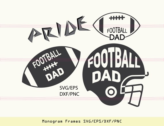 Download INSTANT DOWNLOAD monogram frames football dad by Imagebyalice