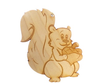 Squirrel Ornament - Squirrel Christmas Ornaments - Squirrel Gift - Squirrel Gifts - Wildlife Ornaments - Woodland Animal -Personalized Free