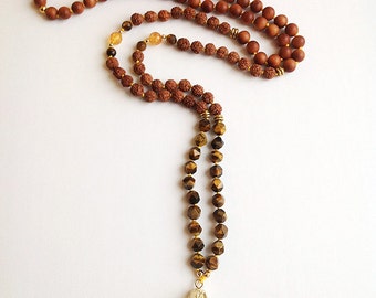 Spiritual Guide Mala 108 Bead Meditation Mala by InnerFireJewelry