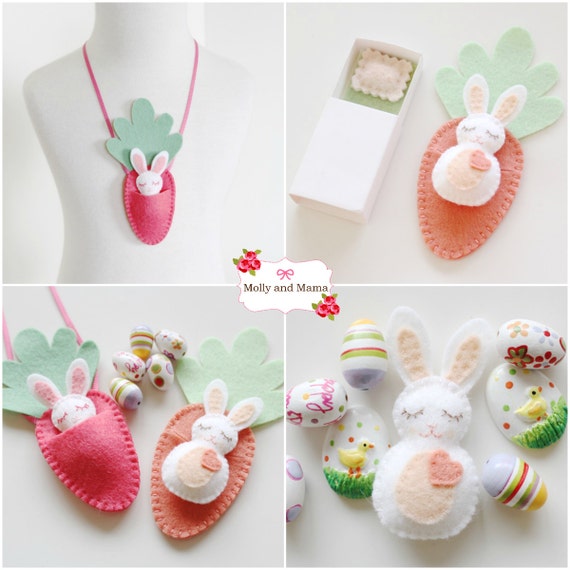 FELT BUNNY PDF Pattern 'Bitty Bunnies' Easter FELT BUNNY PDF Pattern 'Bitty Bunnies' Easter