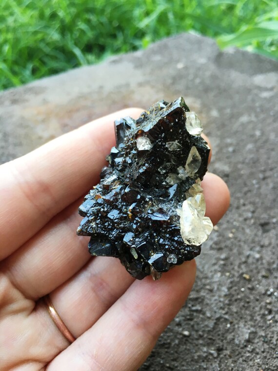 Dogtooth Calcite & Sphalerite Raw Crystal by AuraArtandDesign