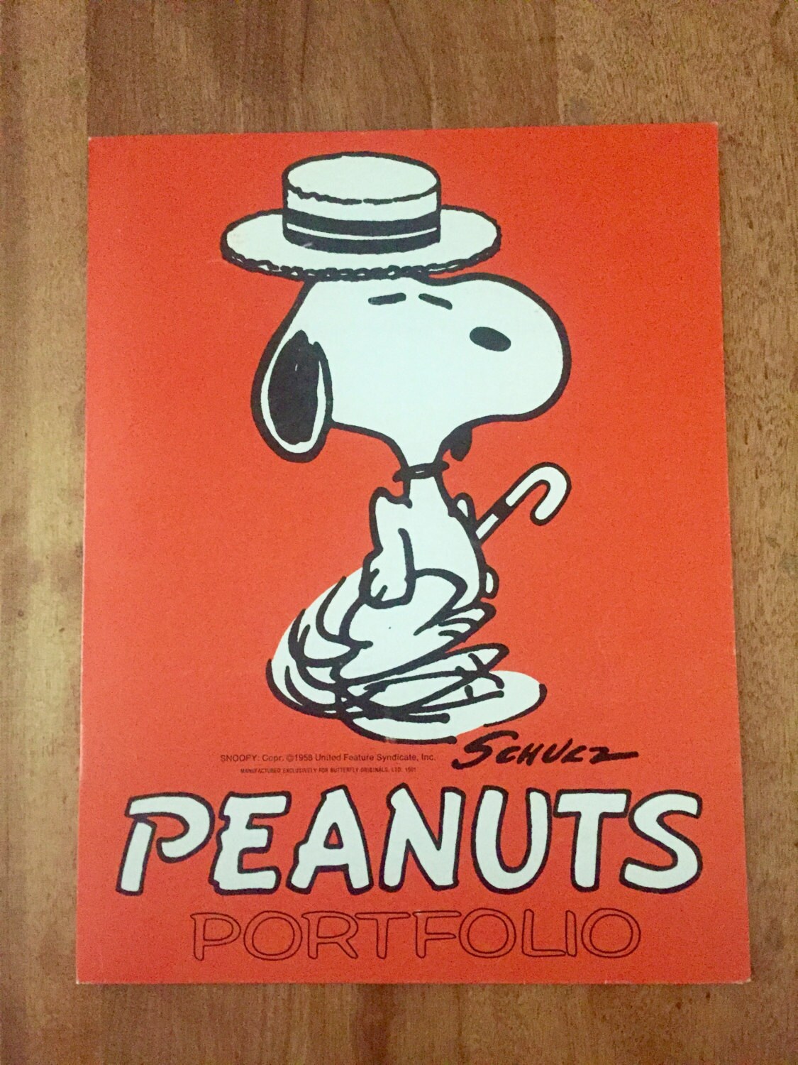 Vintage Snoopy Folder Peanuts Gang Collectibles Pocket