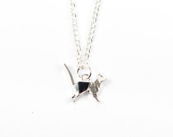 Origami Cat Necklace | Cat Necklace | Origami Necklace | Cat Gift Idea | Cat Jewellery