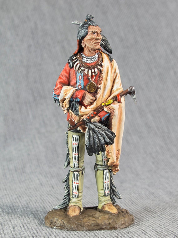 Items similar to HAND PAINTED Toy Soldiers. Wild West. Indians chief ...