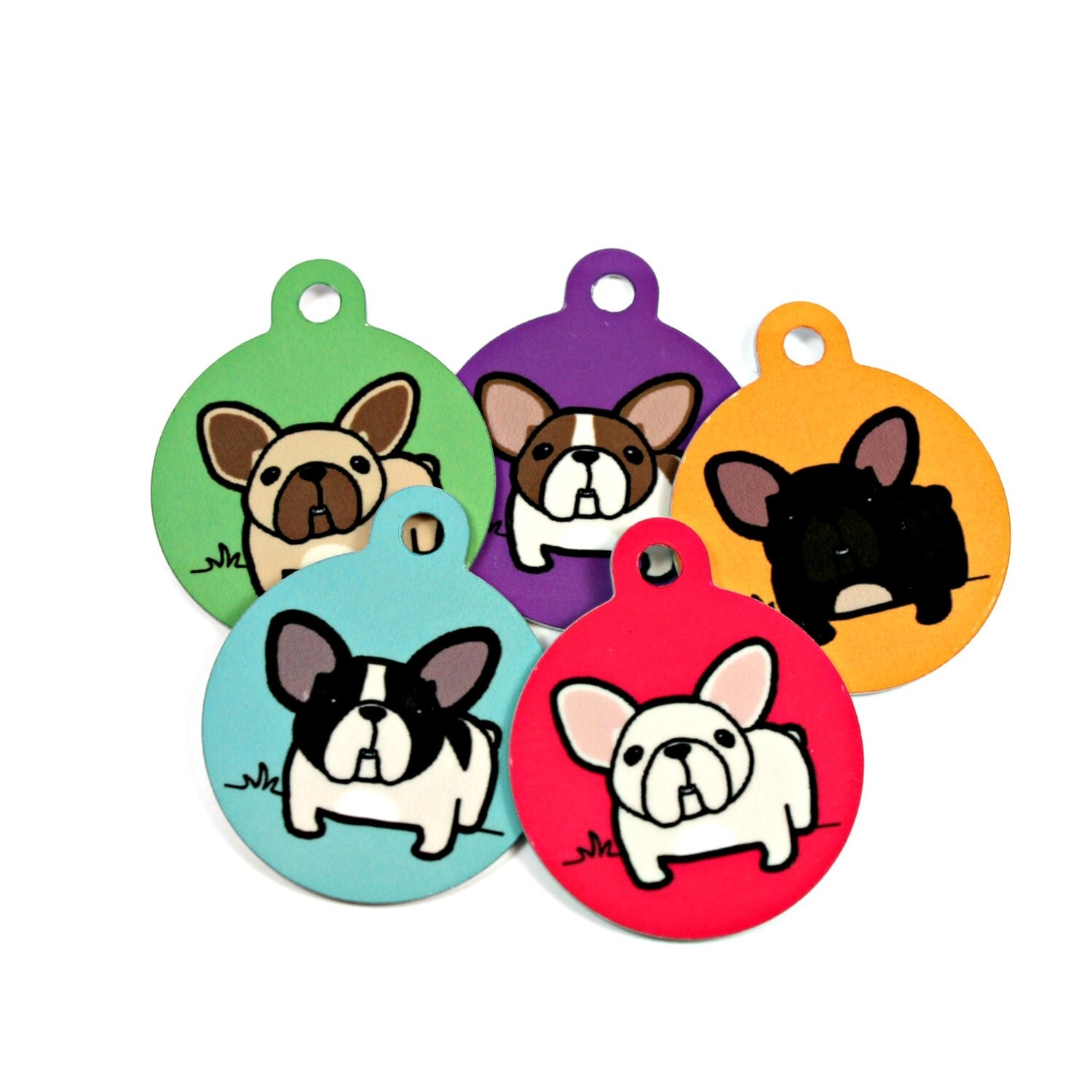 French Bulldog Pet ID Dog Tags With 50 Donation to by BadTags