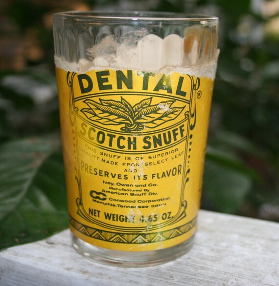 Dental Scotch Snuff Jar from 1930s / Vintage Tobacianna
