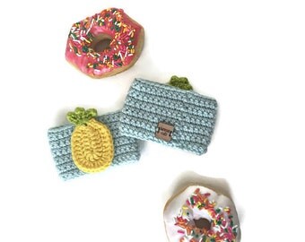 Pineapple Cozy, Crochet Cup Cozy, Pineapple Cup Cozy, Coffee Cozy, Drink Cozy, Coffee Sleeve, Cup Sleeve, Fruit Cozy