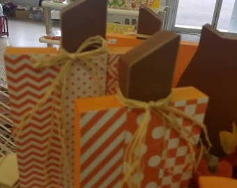 Wood square Pumpkins
