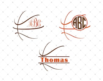 Basketball SVG Cut Files, cut files for Silhouette, cut files for Cricut, svg files, Monogram frames svg, svg files, Ball svg D1