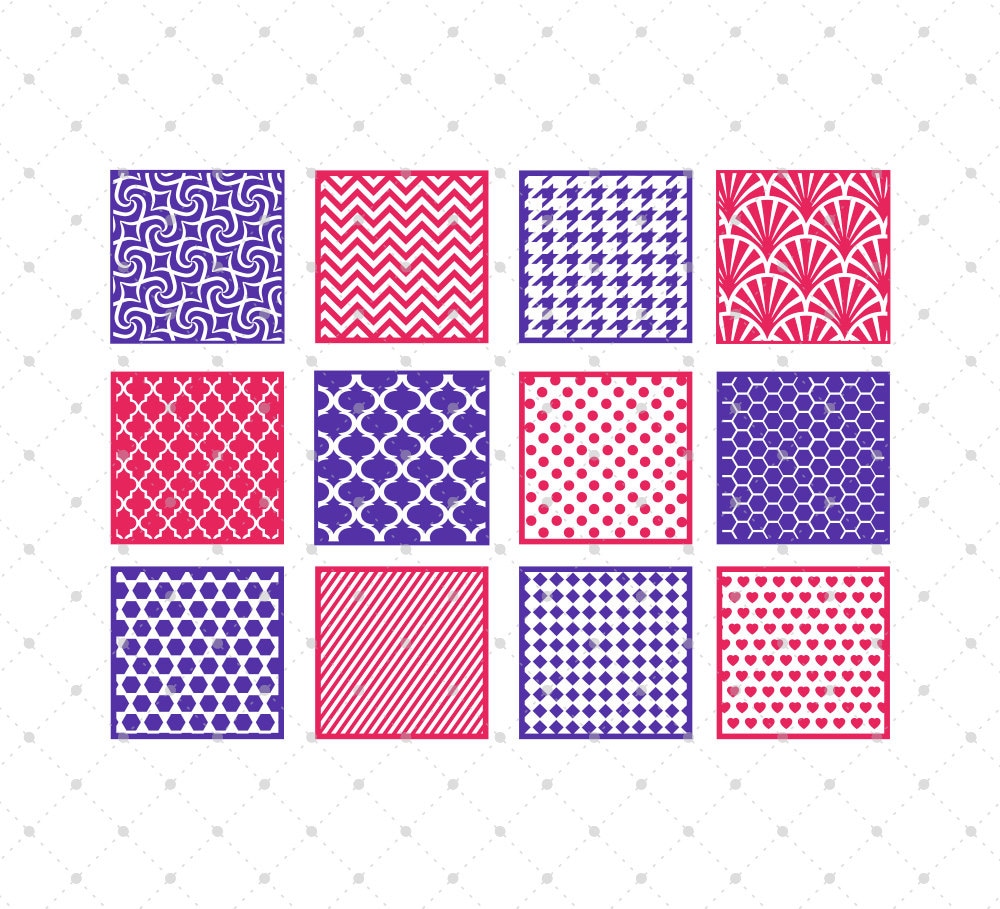 Patterned Square SVG Cut Files Background SVG Cut Files for