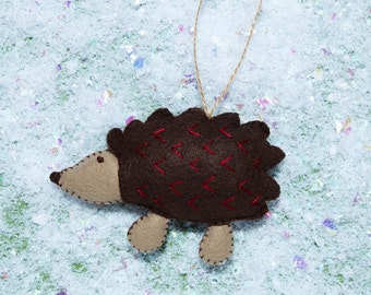 Felt Hedgehog Ornament