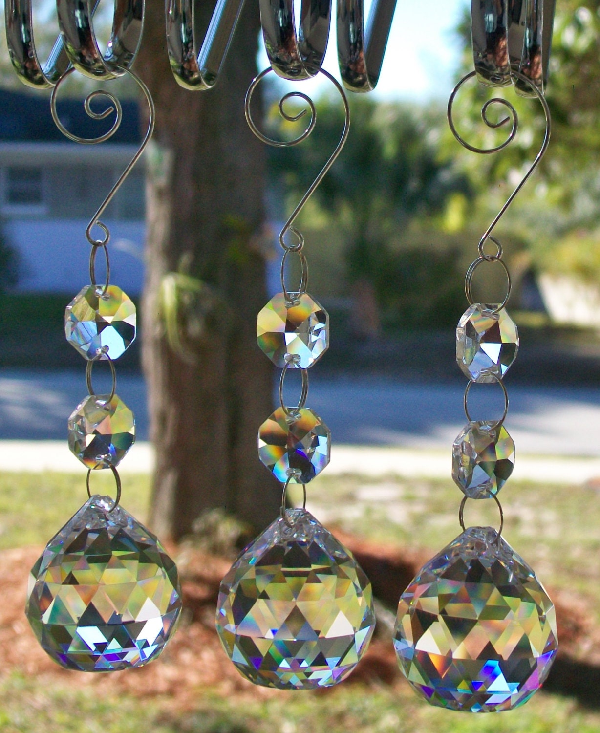 3 pc Window Crystal Ball Prism Hanging Window Crystal