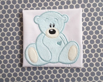 Applique Machine Embroidery Design Teddy Bear